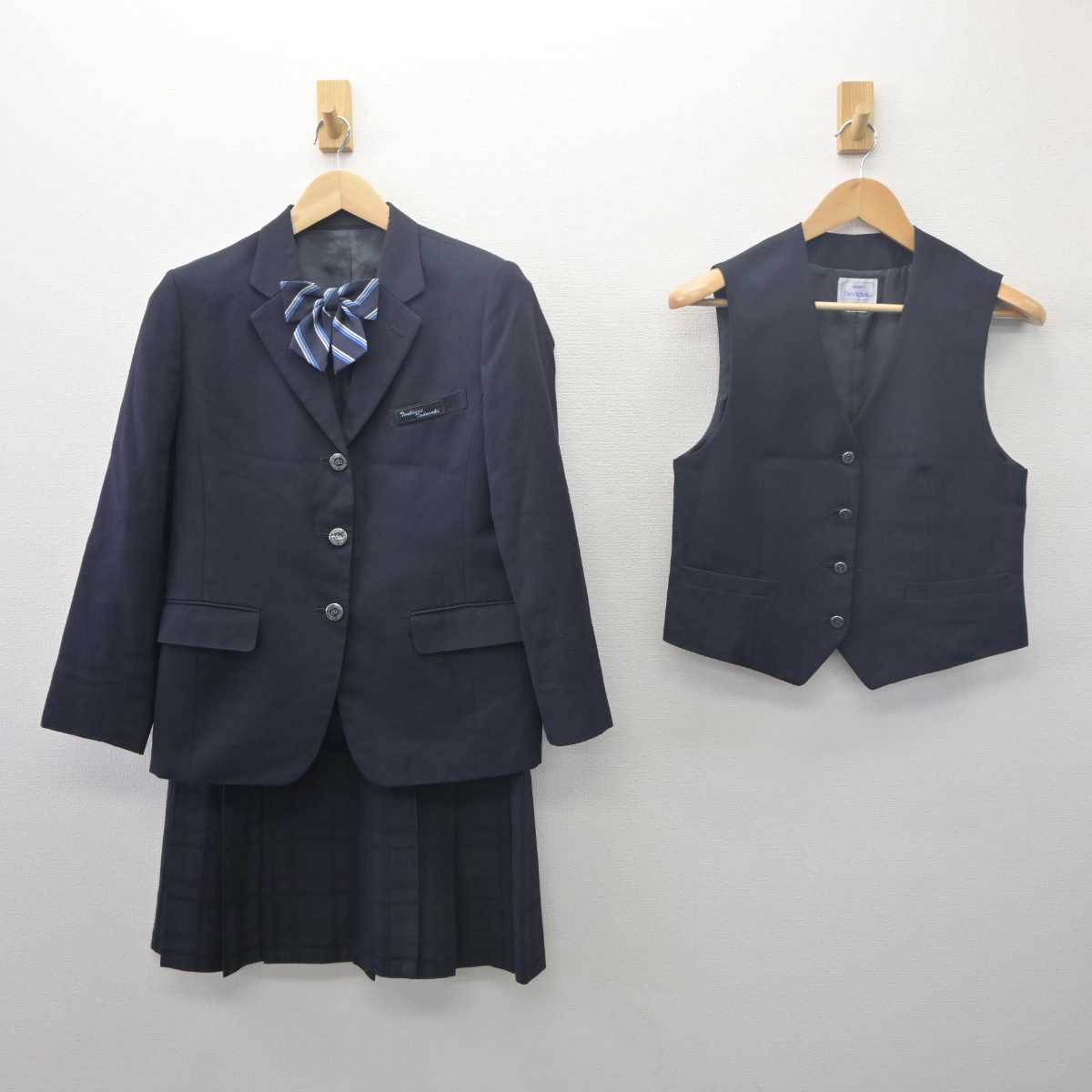 【中古】東京都 等々力高等学校 女子制服 4点 (ブレザー・ベスト・スカート) sf061688