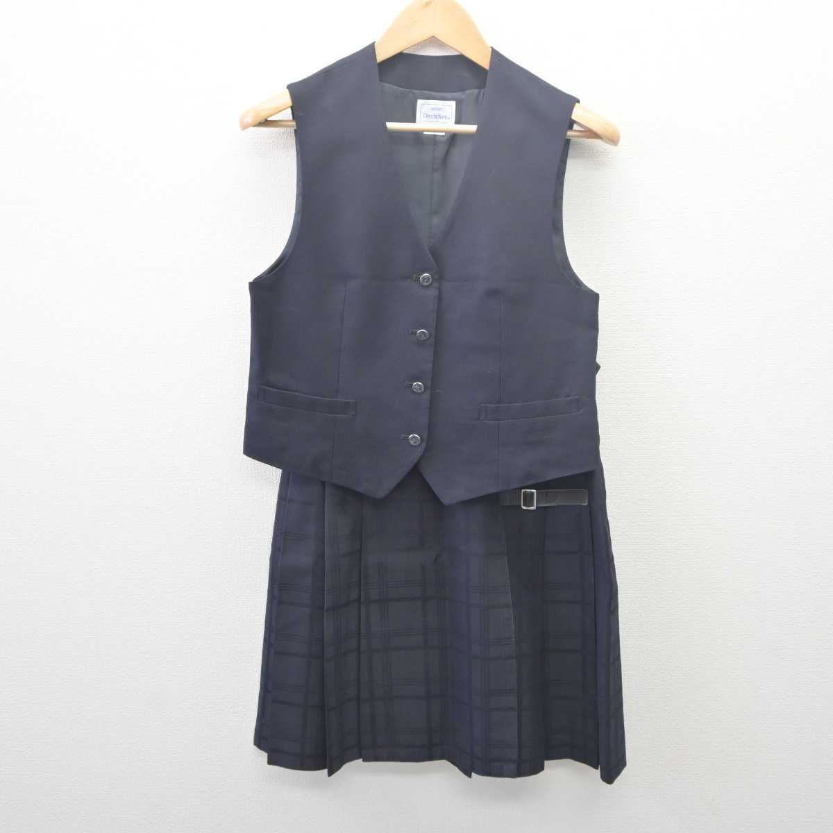 【中古】東京都 等々力高等学校 女子制服 4点 (ブレザー・ベスト・スカート) sf061688