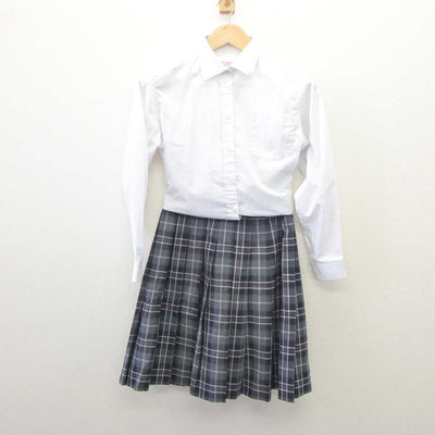 【中古】埼玉県 栗橋北彩高等学校 女子制服 2点 (シャツ・スカート) sf061694