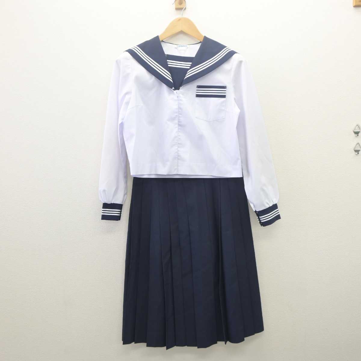 【中古】静岡県 磐田第一中学校 女子制服 3点 (セーラー服・セーラー服・スカート) sf061700