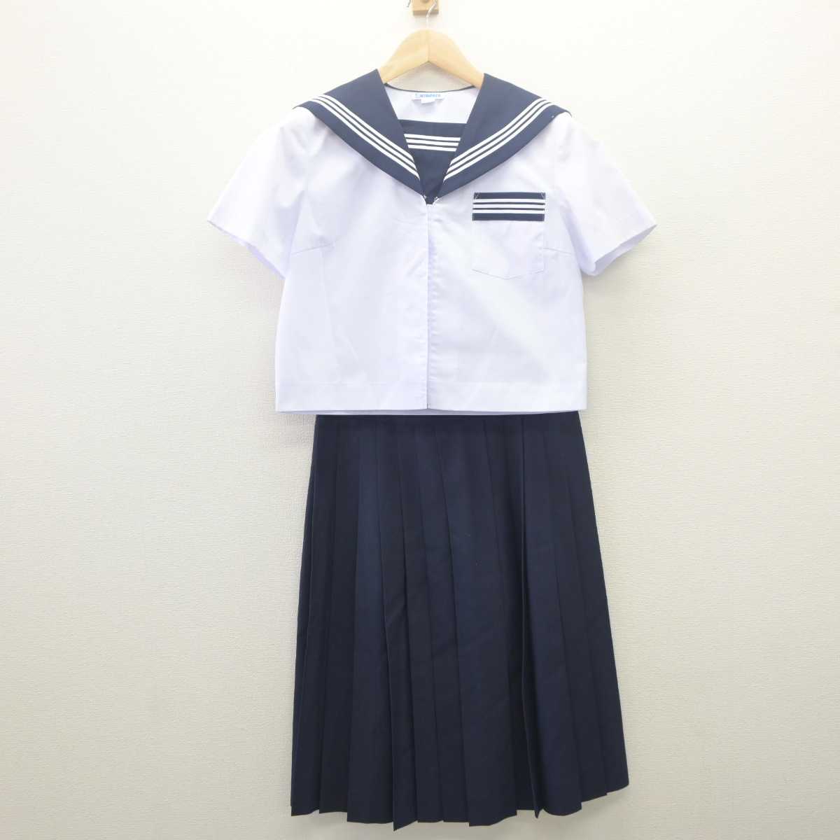 【中古】静岡県 磐田第一中学校 女子制服 3点 (セーラー服・セーラー服・スカート) sf061700