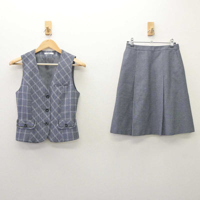 【中古】 事務服 女子制服 2点 (ベスト・スカート) sf061702