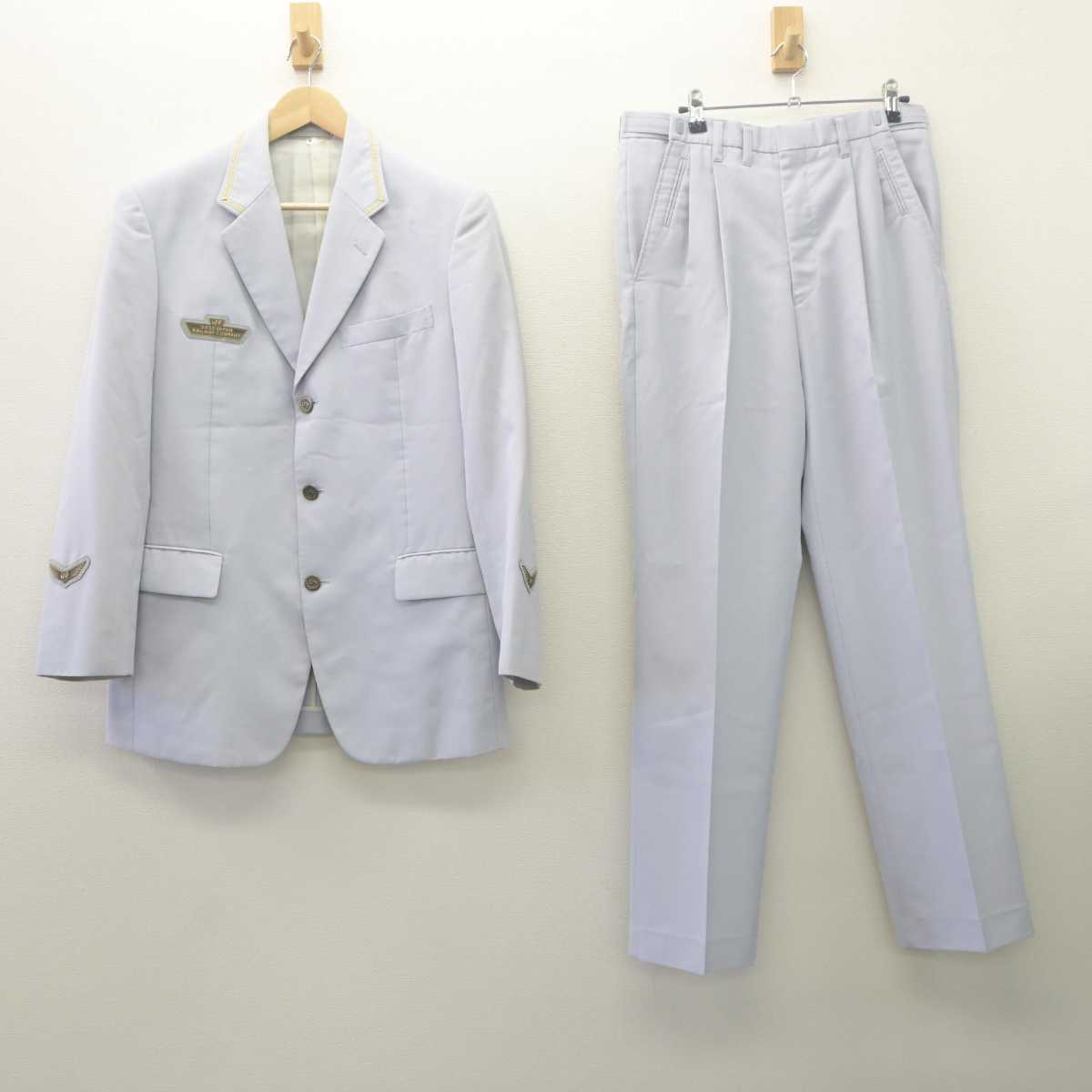 【中古】 JR東日本 男子制服 5点 (ブレザー・シャツ・ズボン) sf061703