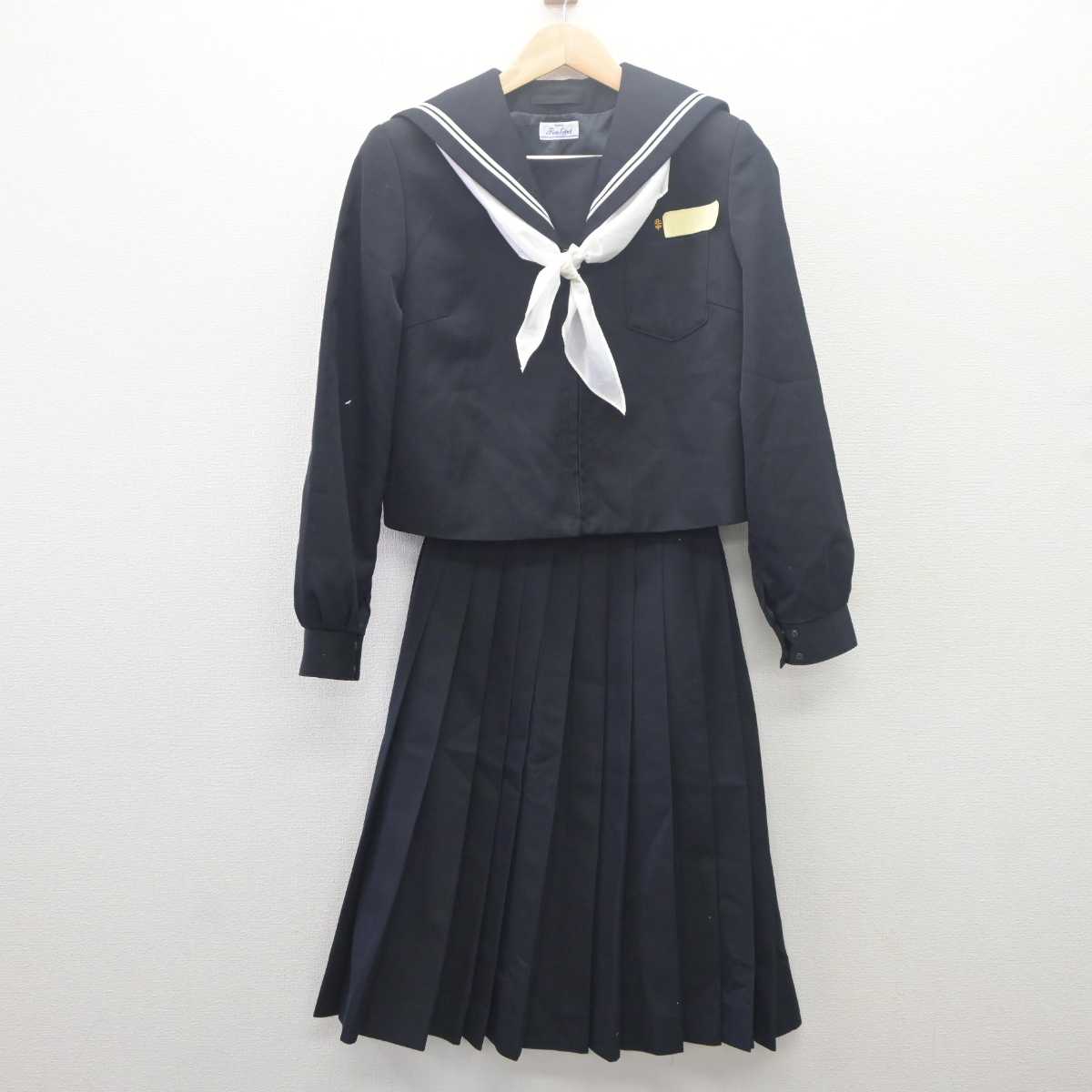 【中古】大分県 宇佐市立北部中学校 女子制服 3点 (セーラー服・スカート) sf061713