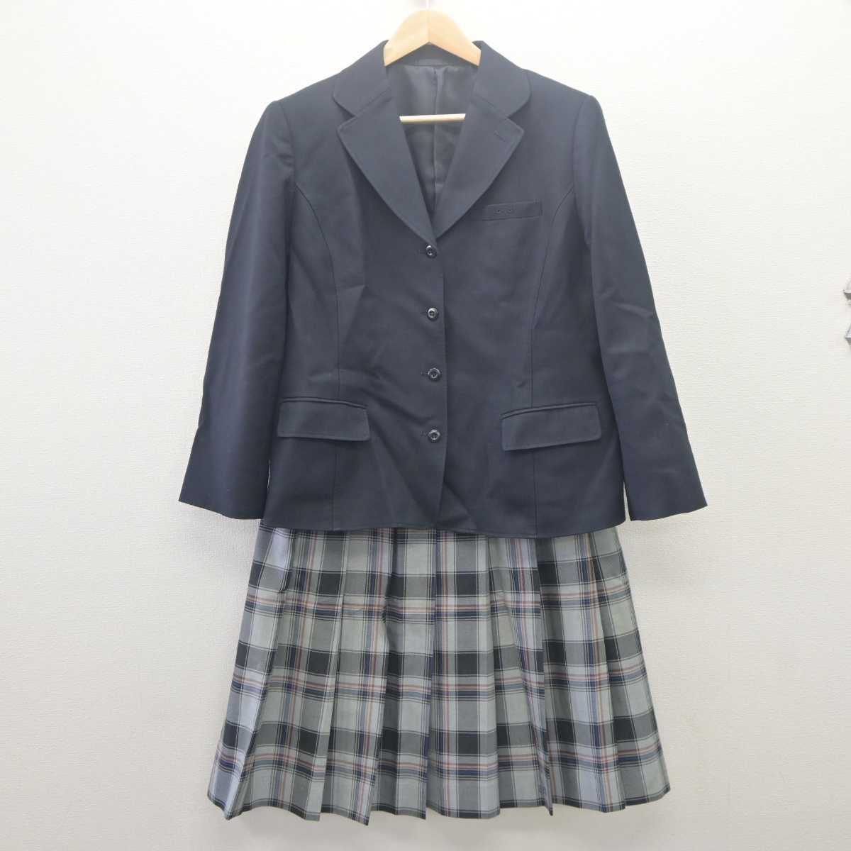 【中古】大分県 宇佐産業科学高等学校 女子制服 2点 (ブレザー・スカート) sf061716