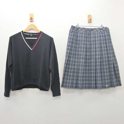 【中古】大分県 宇佐産業科学高等学校 女子制服 2点 (ニット・スカート) sf061717