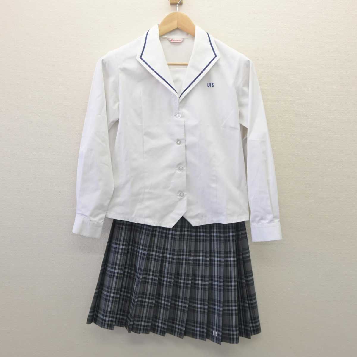 【中古】大分県 宇佐産業科学高等学校 女子制服 2点 (シャツ・スカート) sf061721