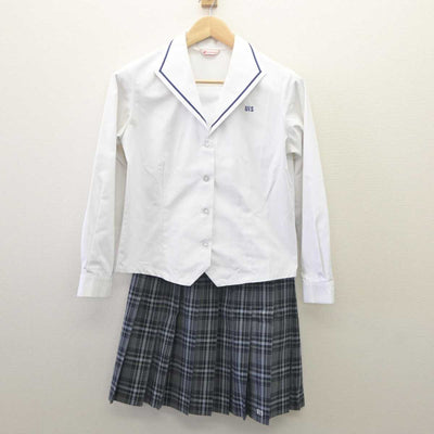 【中古】大分県 宇佐産業科学高等学校 女子制服 2点 (シャツ・スカート) sf061722