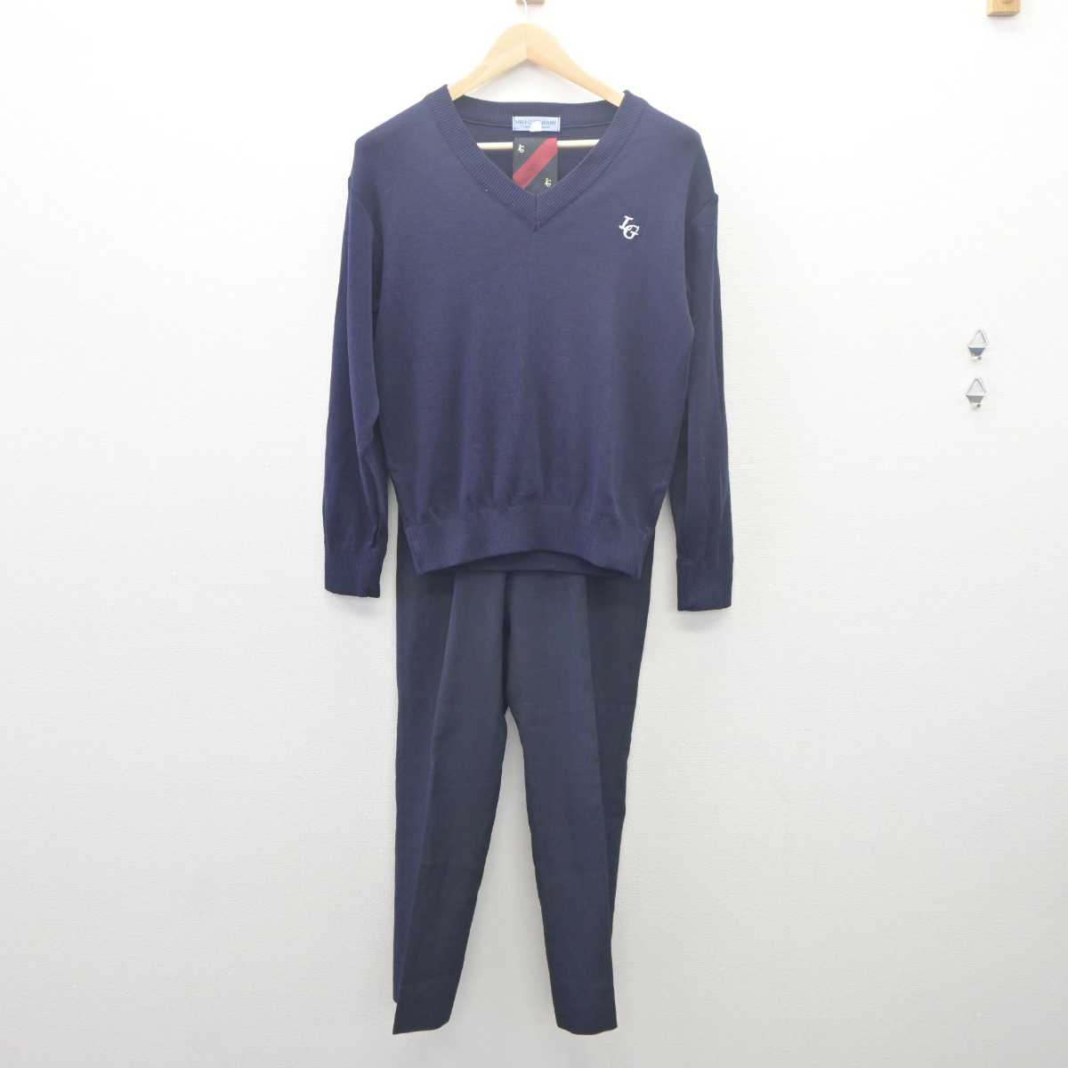 【中古】熊本県 ルーテル学院高等学校 男子制服 4点 (ブレザー・ニット・ズボン) sf061731