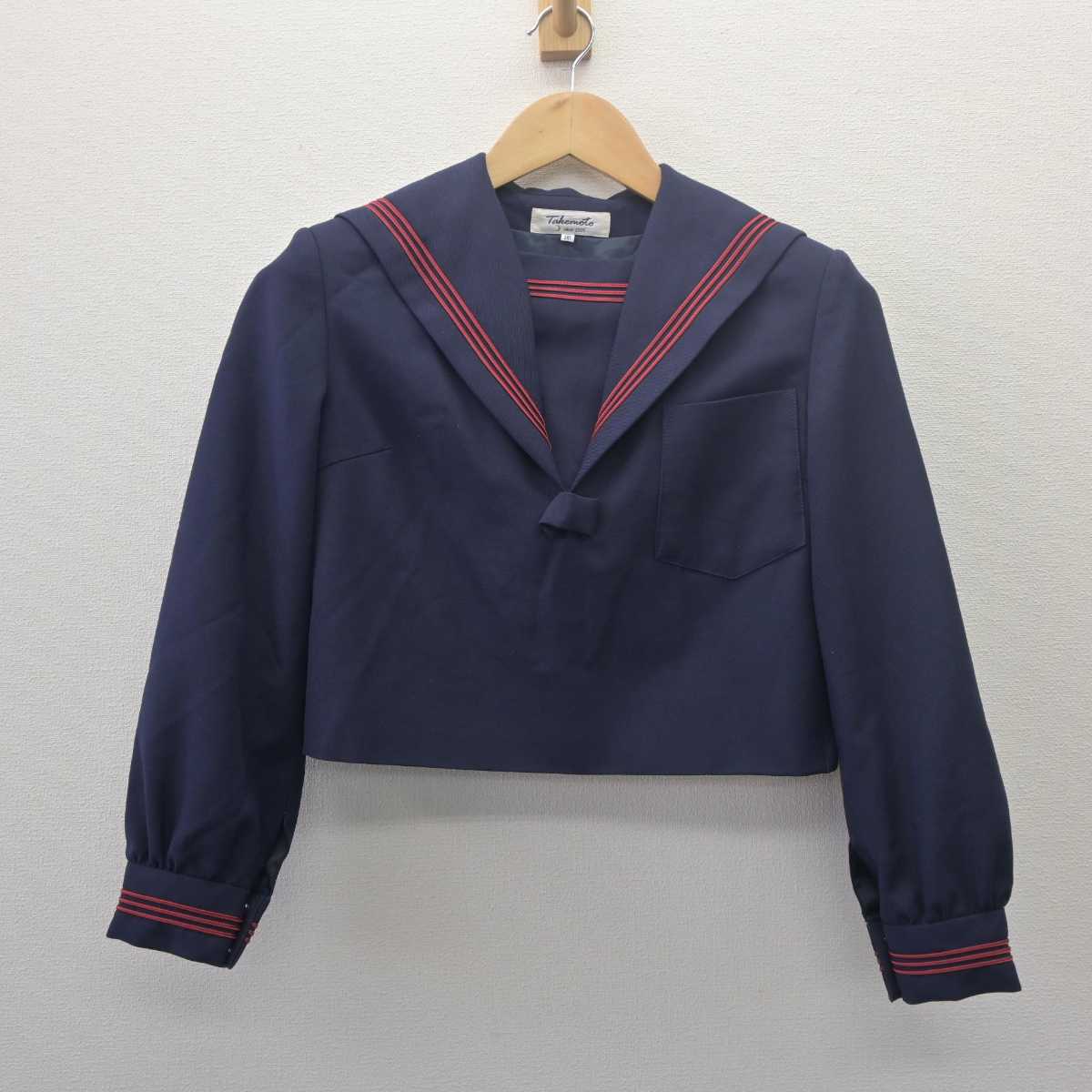 【中古】熊本県 白川中学校 女子制服 2点 (セーラー服・ジャンパースカート) sf061732