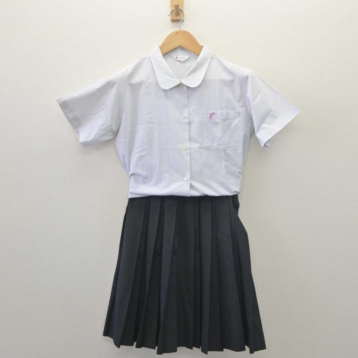 【中古】神奈川県 相模原中等教育学校 女子制服 3点 (シャツ・スカート) sf061737