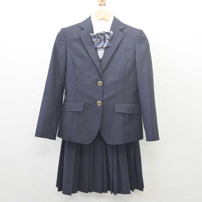 【中古】神奈川県 法政大学第二中・高等学校 女子制服 7点 (ブレザー・ニット・シャツ・スカート) sf061742