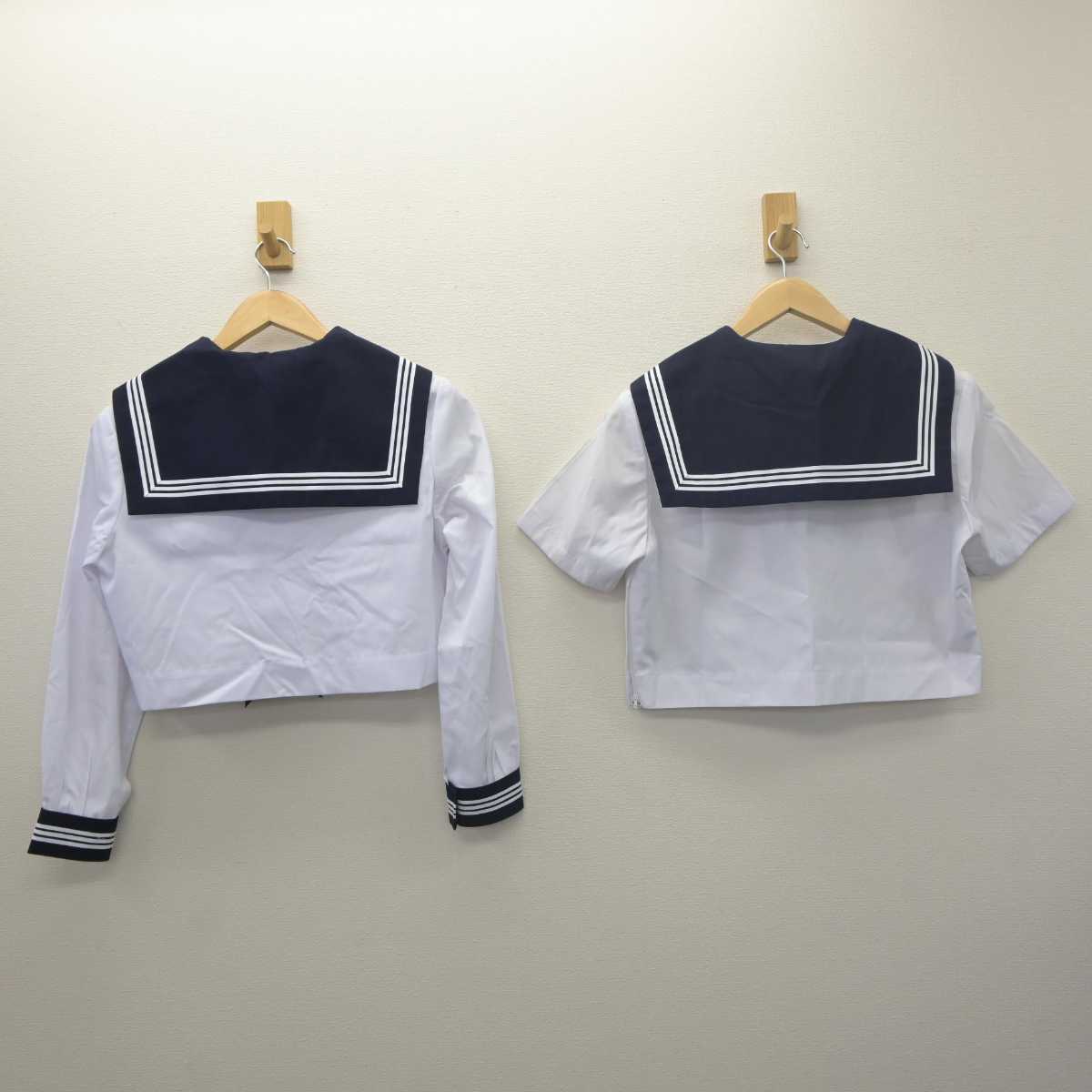 【中古】茨城県 古河第一中学校 女子制服 5点 (セーラー服・スカート) sf061754