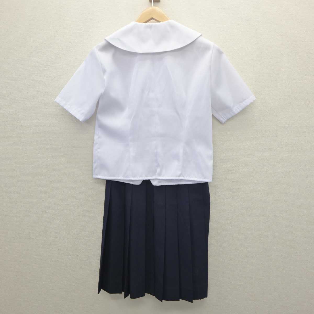 【中古】大阪府 プール学院中学校・高等学校 女子制服 3点 (シャツ・スカート) sf061764