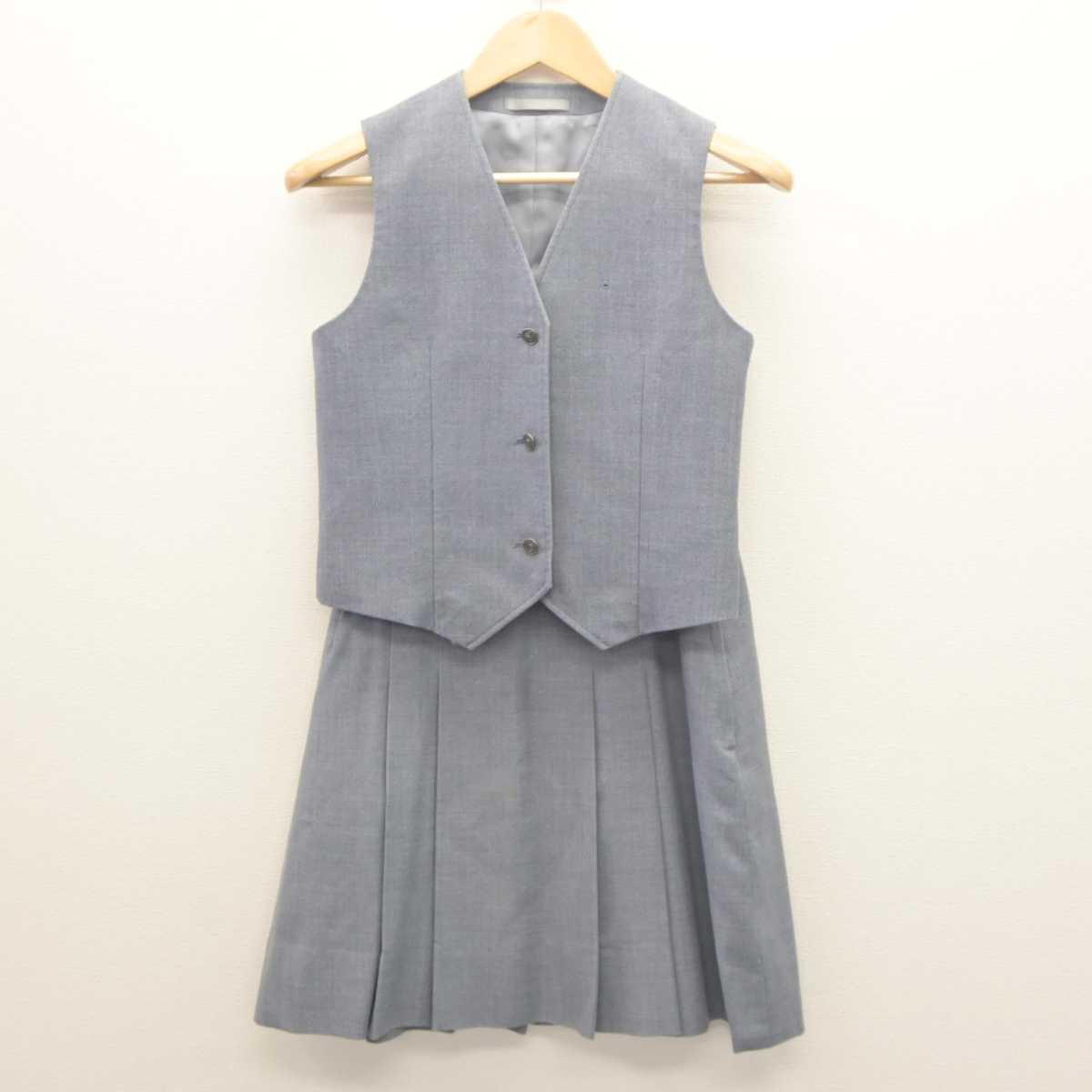 【中古】東京都 練馬中学校 女子制服 2点 (ベスト・スカート) sf061783