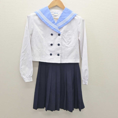 【中古】大分県 大分芸術緑丘高等学校 女子制服 2点 (セーラー服・スカート) sf061790