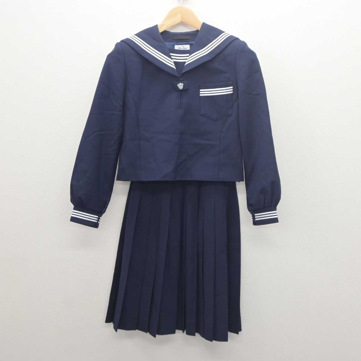 【中古】山形県 鶴岡西中学校 女子制服 2点 (セーラー服・スカート) sf061805