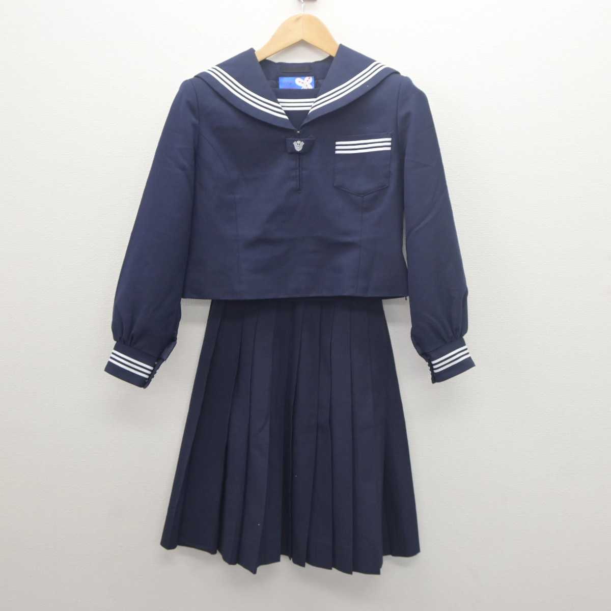 【中古】山形県 鶴岡西中学校 女子制服 2点 (セーラー服・スカート) sf061806