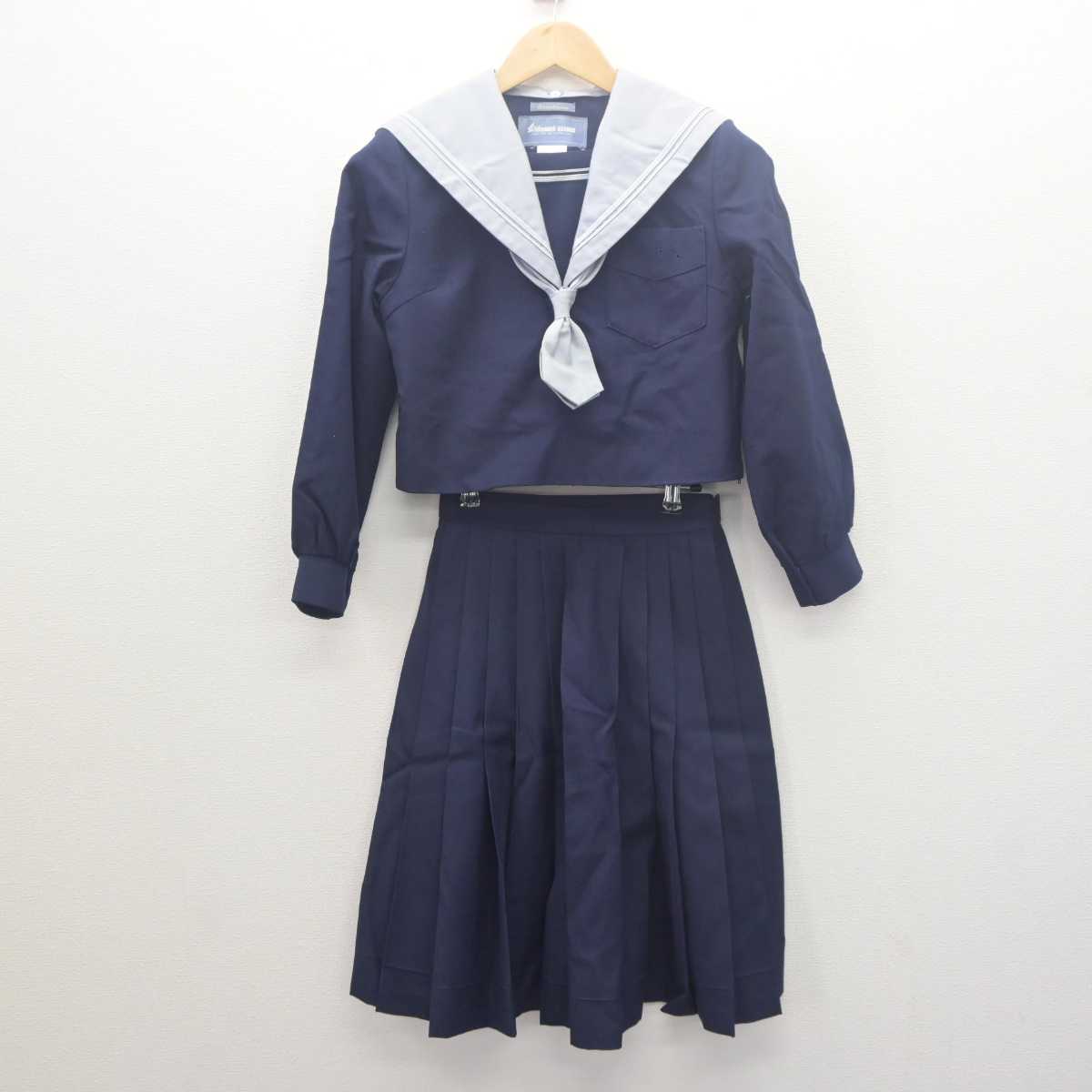 【中古】大阪府 四天王寺中学校 女子制服 2点 (セーラー服・スカート) sf061831