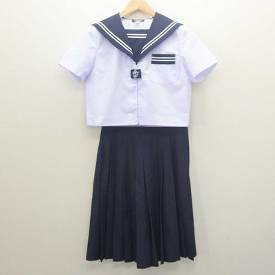 【中古】静岡県 袋井南中学校 女子制服 2点 (セーラー服・スカート) sf061840