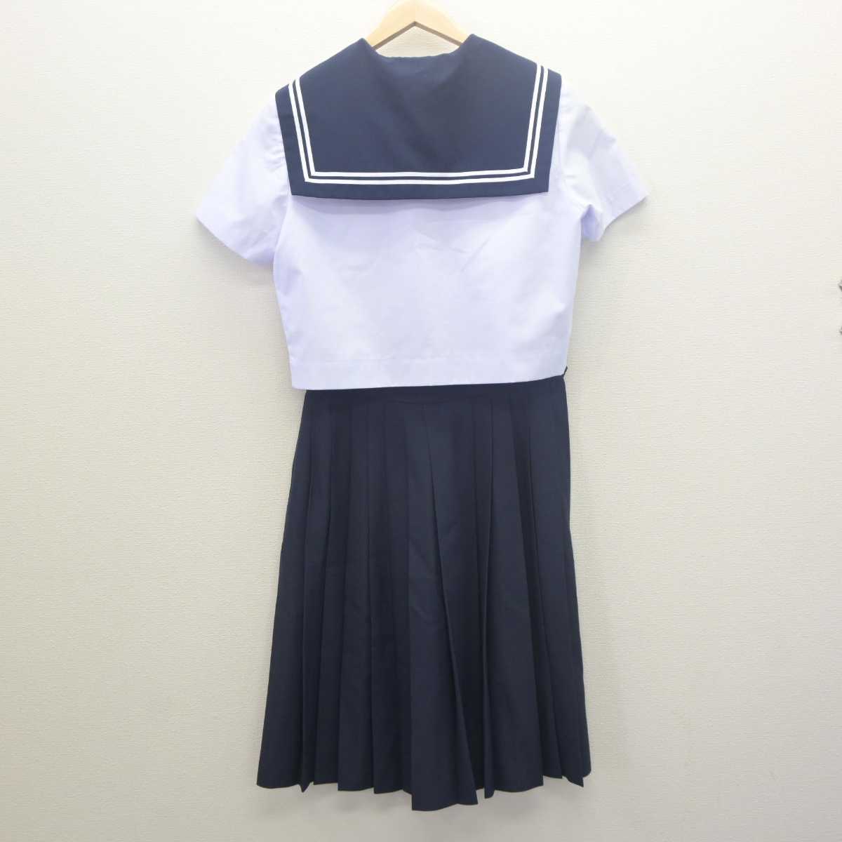 【中古】静岡県 袋井南中学校 女子制服 2点 (セーラー服・スカート) sf061840