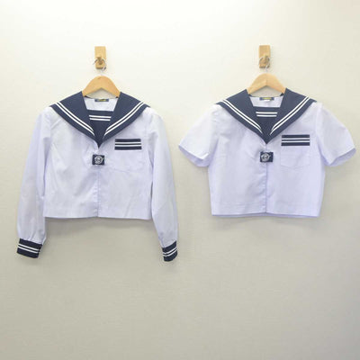 【中古】静岡県 袋井南中学校 女子制服 2点 (セーラー服) sf061841