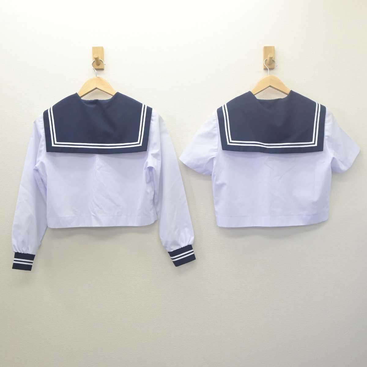 【中古】静岡県 袋井南中学校 女子制服 2点 (セーラー服) sf061841