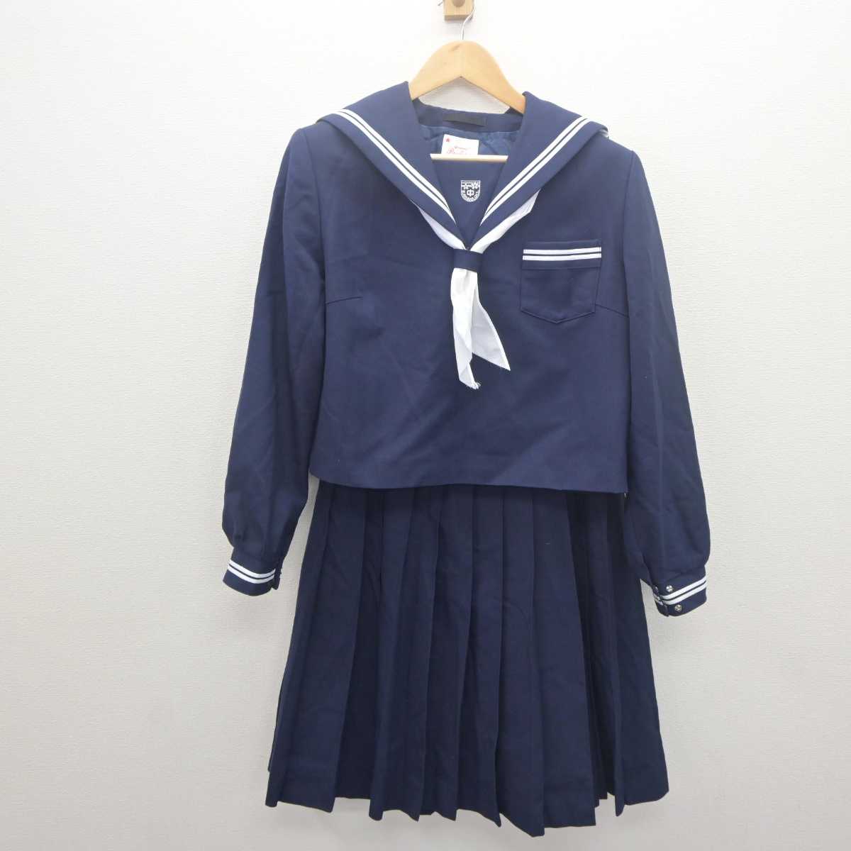 【中古】広島県 栗原中学校 女子制服 3点 (セーラー服・スカート) sf061850