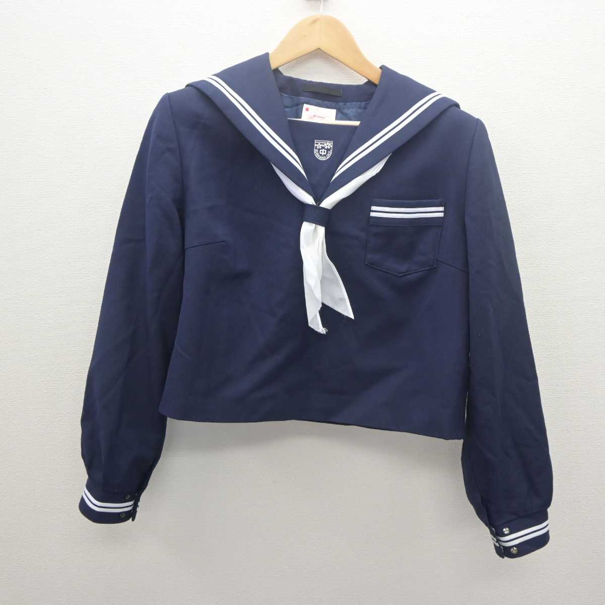 【中古】広島県 栗原中学校 女子制服 3点 (セーラー服・スカート) sf061850