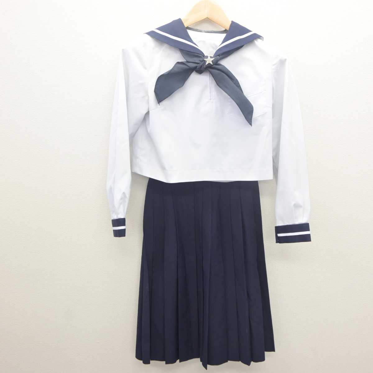 【中古】北海道 北星学園女子高等学校 女子制服 4点 (セーラー服・スカート) sf061872