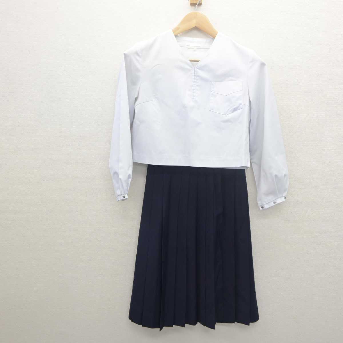 【中古】北海道 北星学園女子高等学校 女子制服 4点 (セーラー服・スカート) sf061873