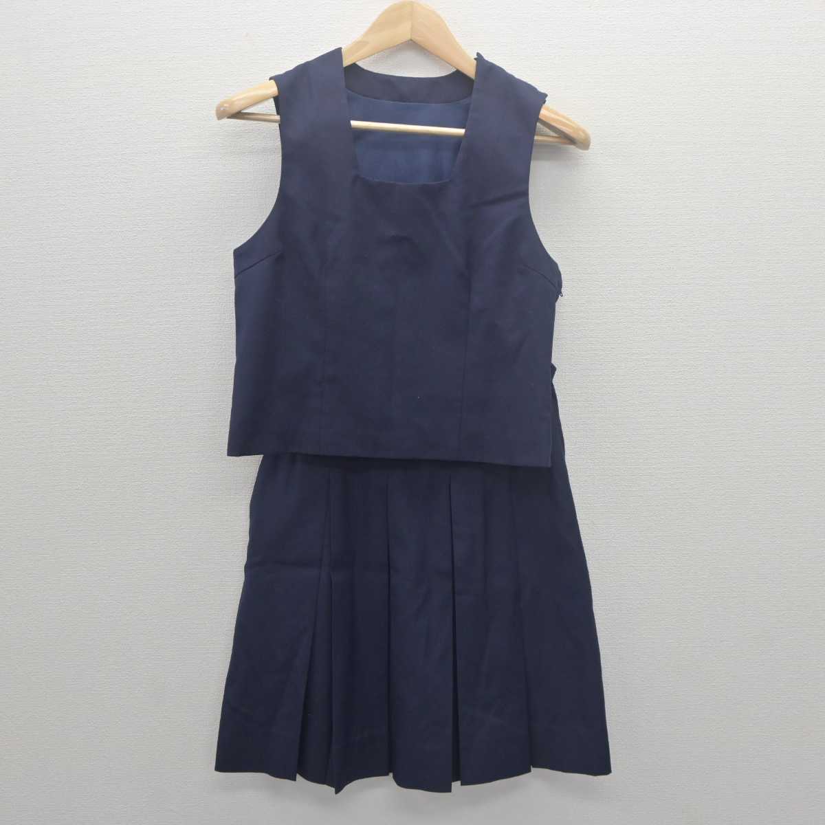 【中古】神奈川県 横浜市立戸塚中学校 女子制服 2点 (ベスト・スカート) sf061890