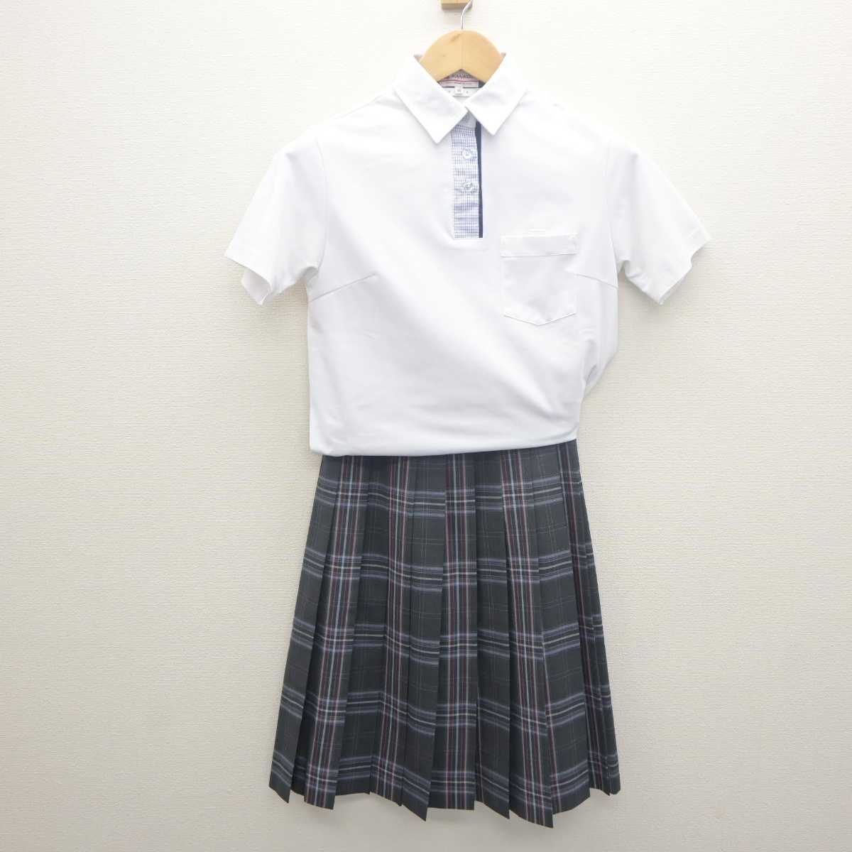 【中古】大阪府 今津中学校 女子制服 3点 (シャツ・スカート) sf061928