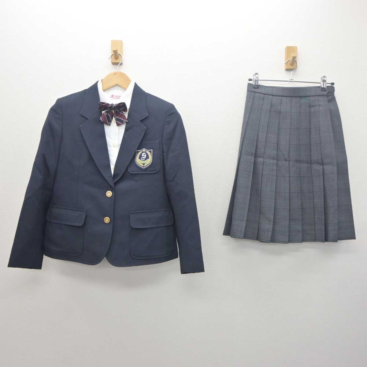 【中古】新潟県 関根学園高等学校 女子制服 4点 (ブレザー・シャツ・スカート) sf061951