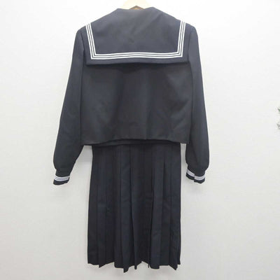 【中古】鹿児島県 大口高等学校 女子制服 3点 (セーラー服・ジャンパースカート) sf061955