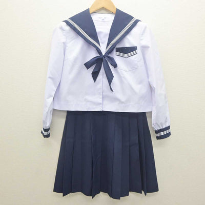 【中古】鹿児島県 大口高等学校 女子制服 4点 (セーラー服・セーラー服・スカート) sf061956