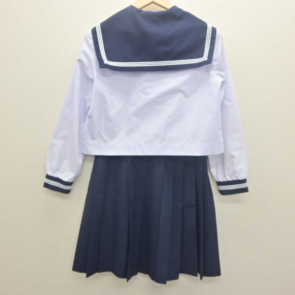 【中古】鹿児島県 大口高等学校 女子制服 4点 (セーラー服・セーラー服・スカート) sf061956