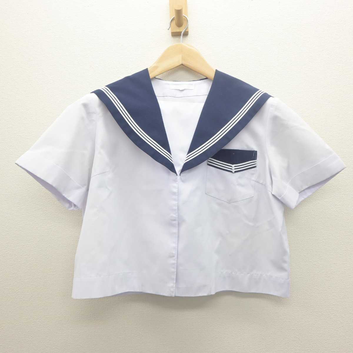 【中古】鹿児島県 大口高等学校 女子制服 4点 (セーラー服・セーラー服・スカート) sf061956