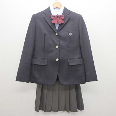 【中古】京都府 洛南高等学校 女子制服 5点 (ブレザー・シャツ・ニット・スカート) sf061969