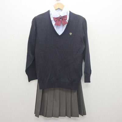 【中古】京都府 洛南高等学校 女子制服 5点 (ブレザー・シャツ・ニット・スカート) sf061969