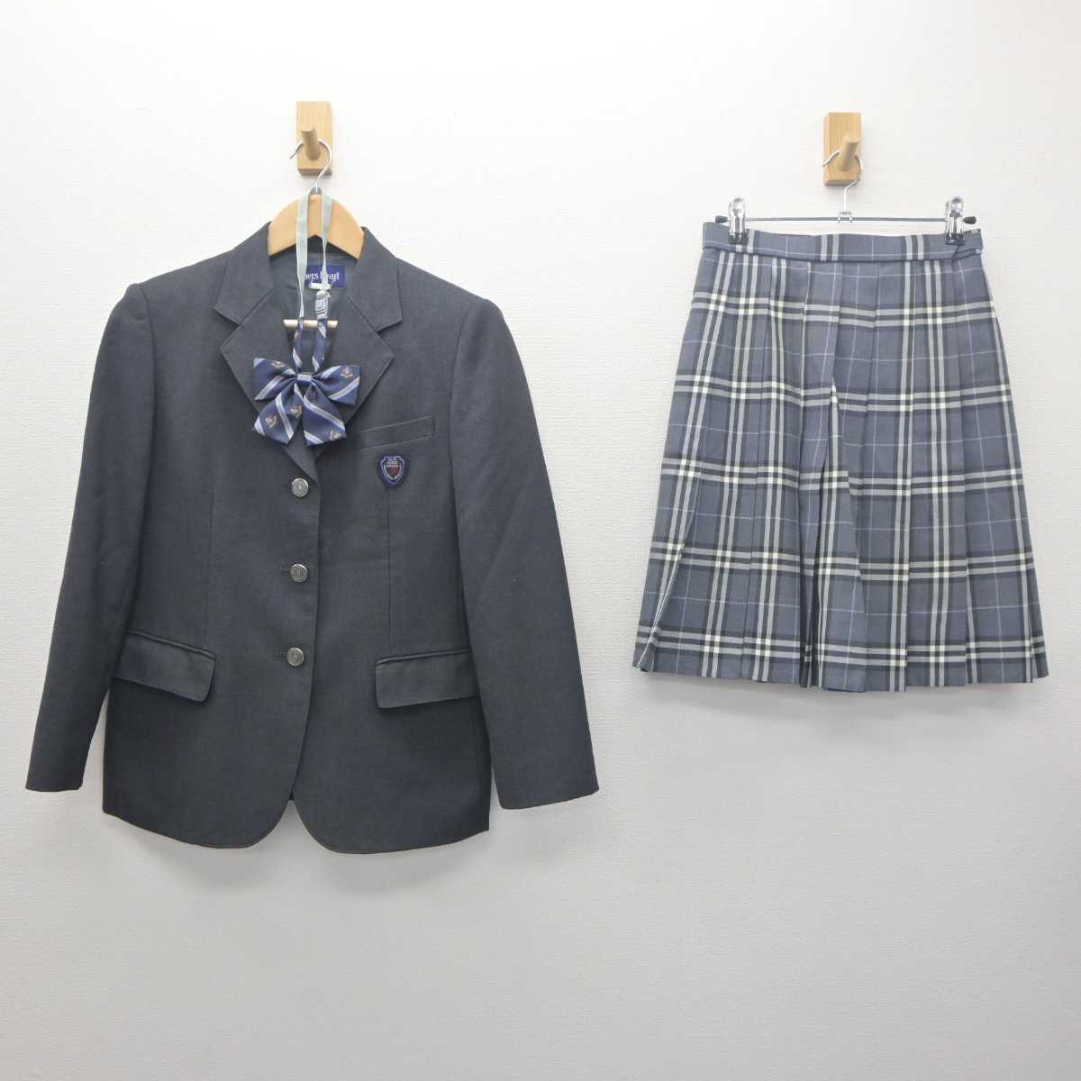 【中古】東京都 深川高等学校 女子制服 4点 (ブレザー・スカート・スカート) sf061971