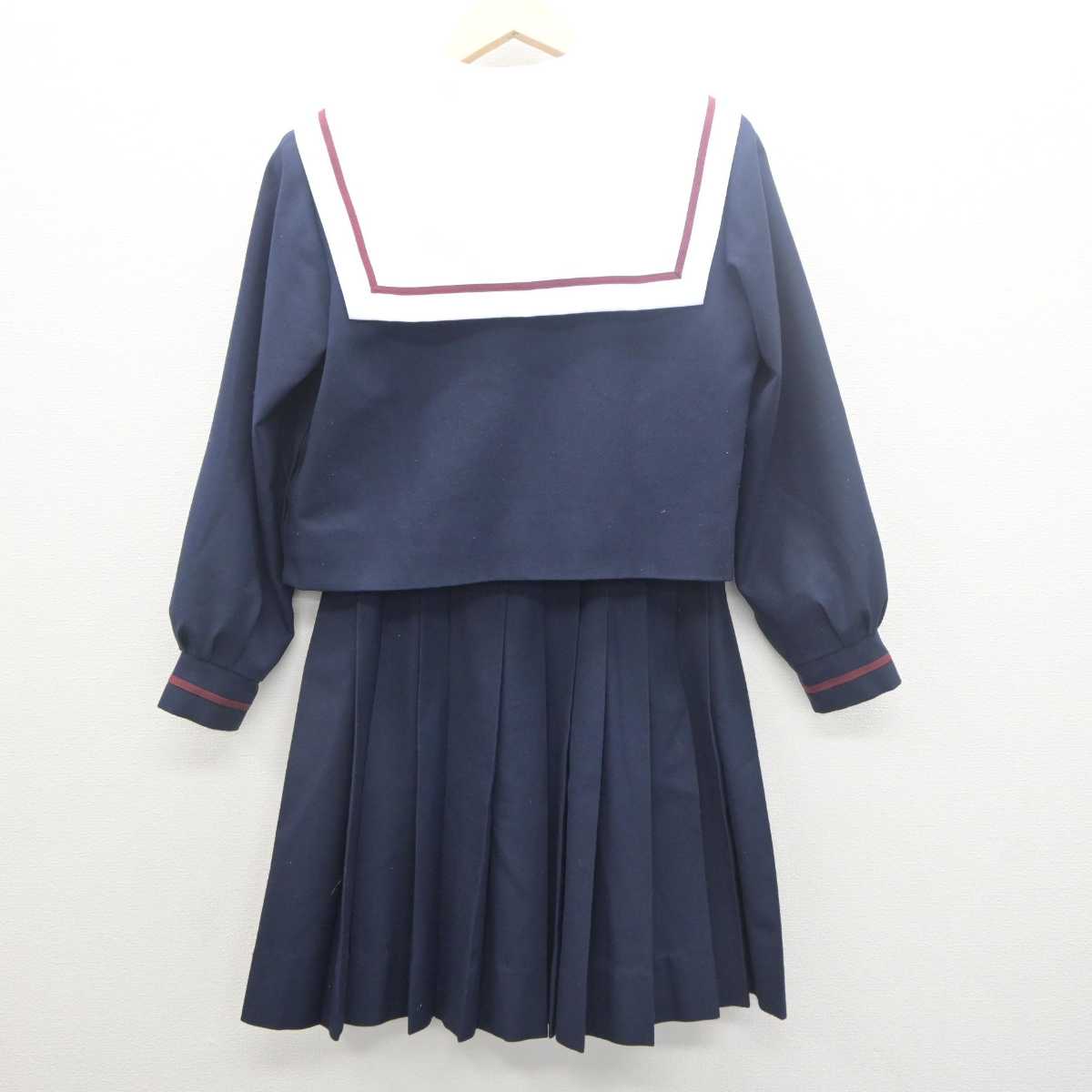 【中古】大阪府 平井中学校 女子制服 3点 (セーラー服・スカート) sf061977