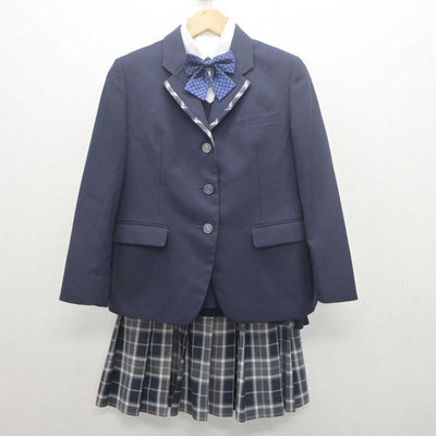 【中古】大阪府 堺西高等学校 女子制服 5点 (ブレザー・シャツ・ニット・スカート) sf061981