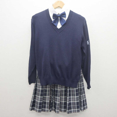 【中古】大阪府 堺西高等学校 女子制服 5点 (ブレザー・シャツ・ニット・スカート) sf061981