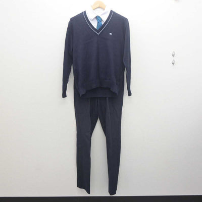 【中古】大阪府 東大谷高等学校 男子制服 5点 (ブレザー・ニット・シャツ・ズボン) sf061985