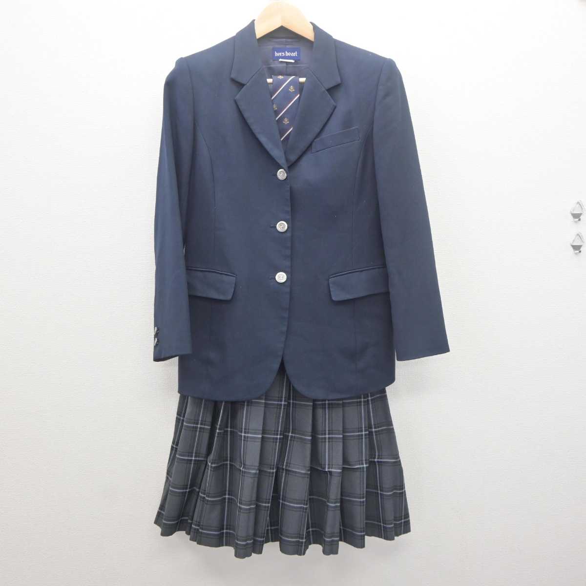 【中古】栃木県 足利清風高等学校 女子制服 4点 (ブレザー・スカート) sf061999