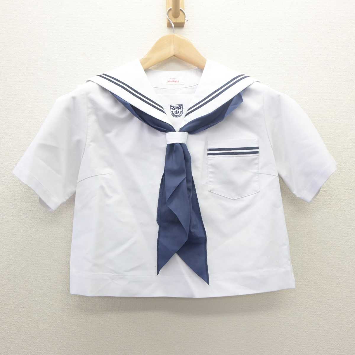 【中古】広島県 尾道市立栗原中学校 女子制服 3点 (セーラー服・スカート) sf062004