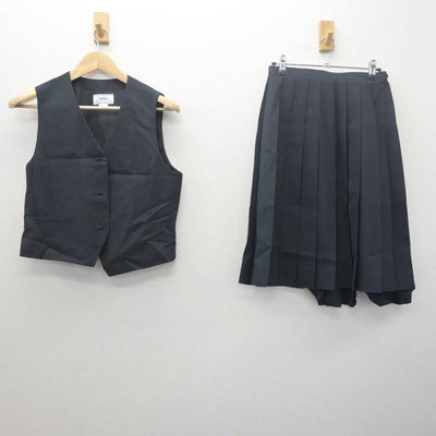 【中古】東京都 駒込中学校 女子制服 2点 (ベスト・スカート) sf062011