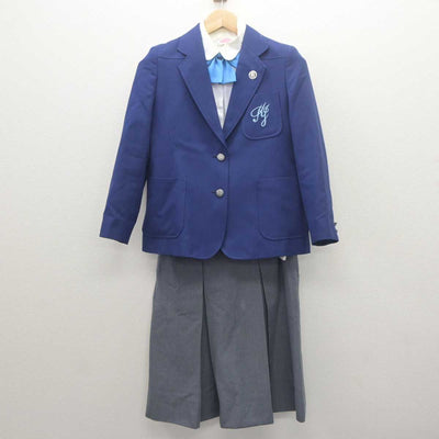 【中古】栃木県 上三川中学校 女子制服 5点 (ブレザー・シャツ・スカート) sf062039