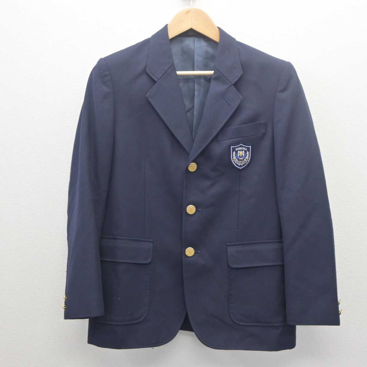 【中古】青森県 浪岡中学校 男子制服 3点 (ブレザー・シャツ・ズボン) sf062047